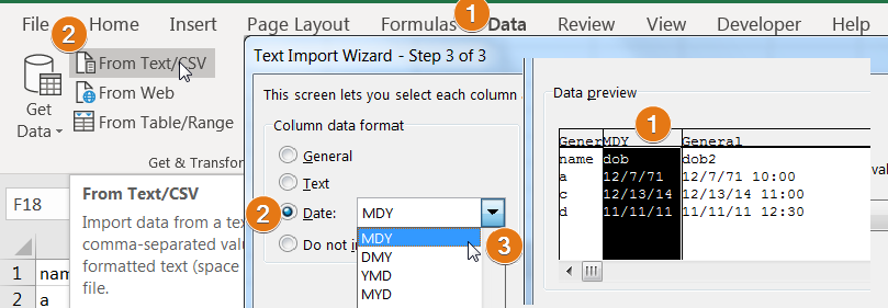 CSV-import-Excel